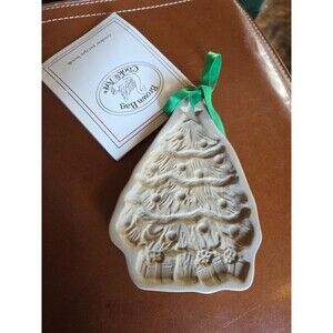 Vintage CHRISTMAS TREE Brown Bag Cookie Art Mold 6.5" with Recipe booklet New